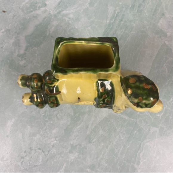 Vintage Ceramic Fashions by OPCO green poodle - Picture 5 of 11